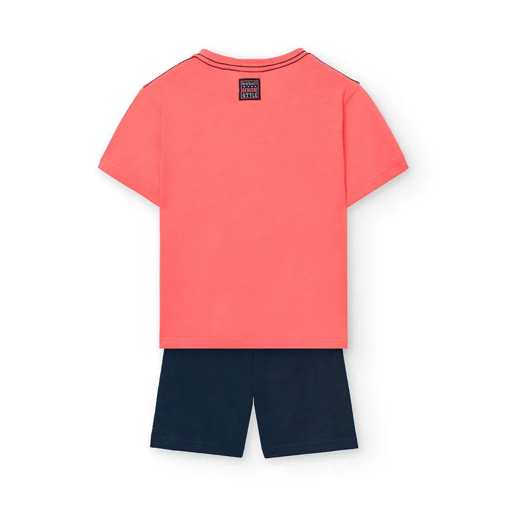 Футболка с коротким рукавом Boboli Knit Set, розовый — фото 2