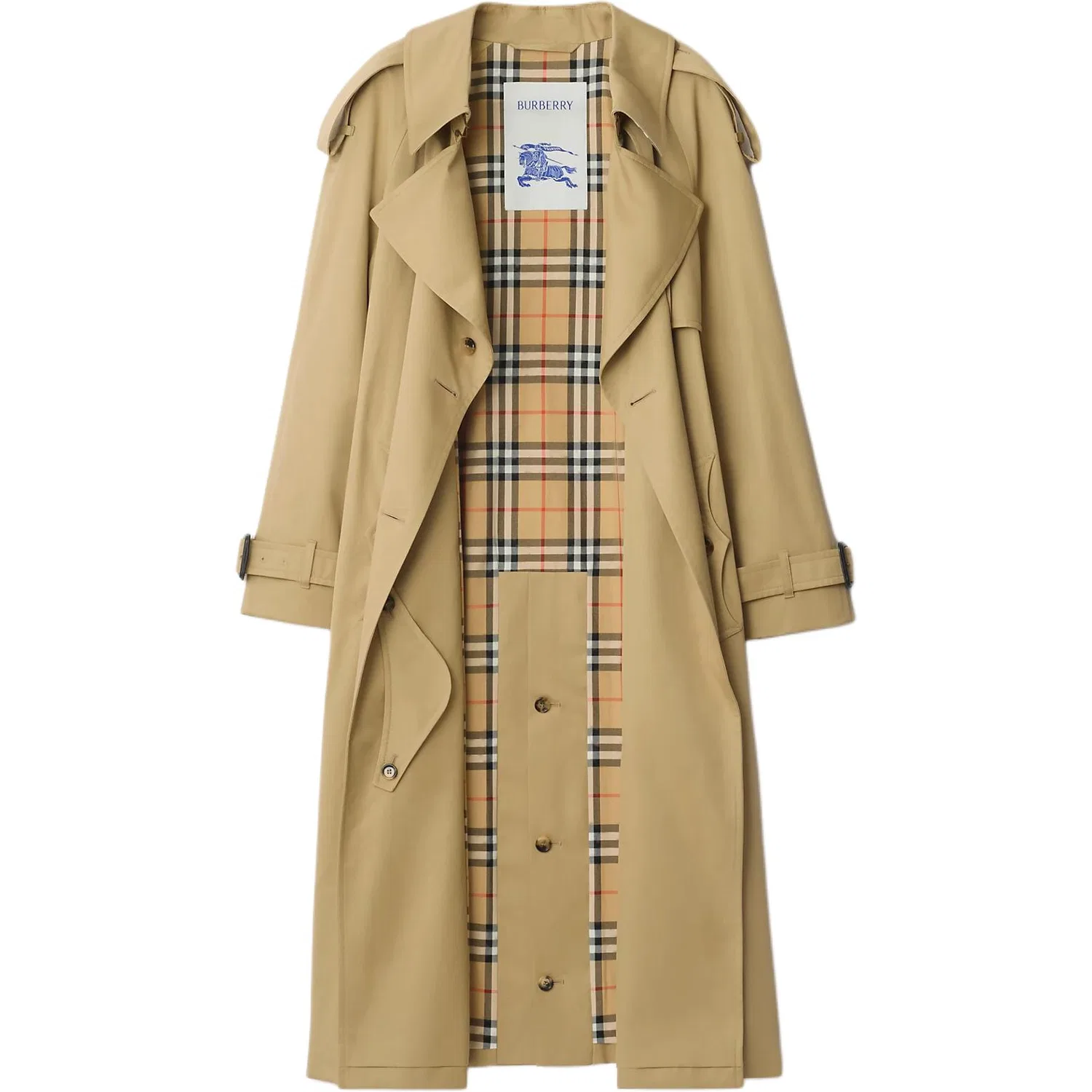 Женский тренчкот с лацканами Beige Burberry, Beige — фото 3
