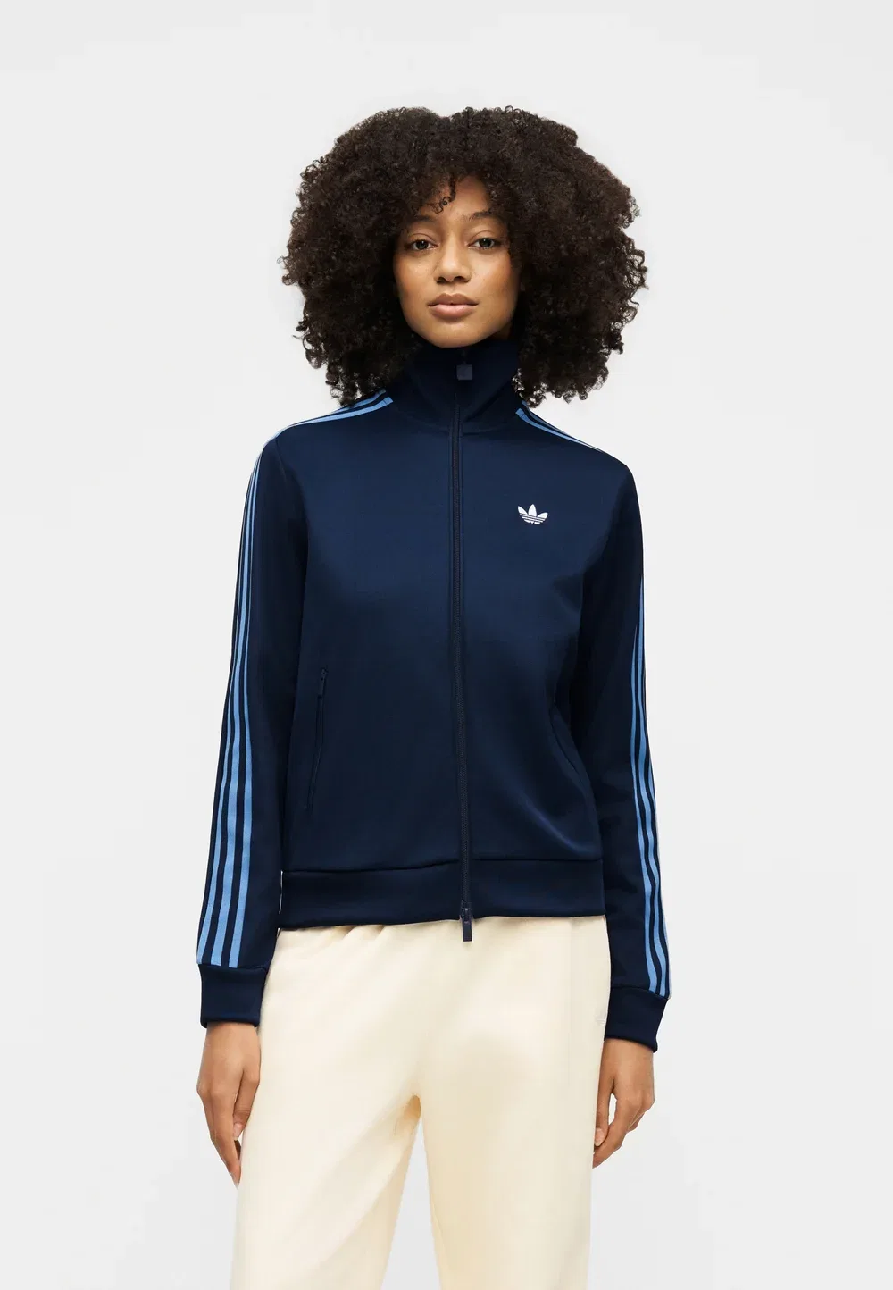 Классическая толстовка на молнии Adidas Originals, Night Indigo/Blue Fusion/White