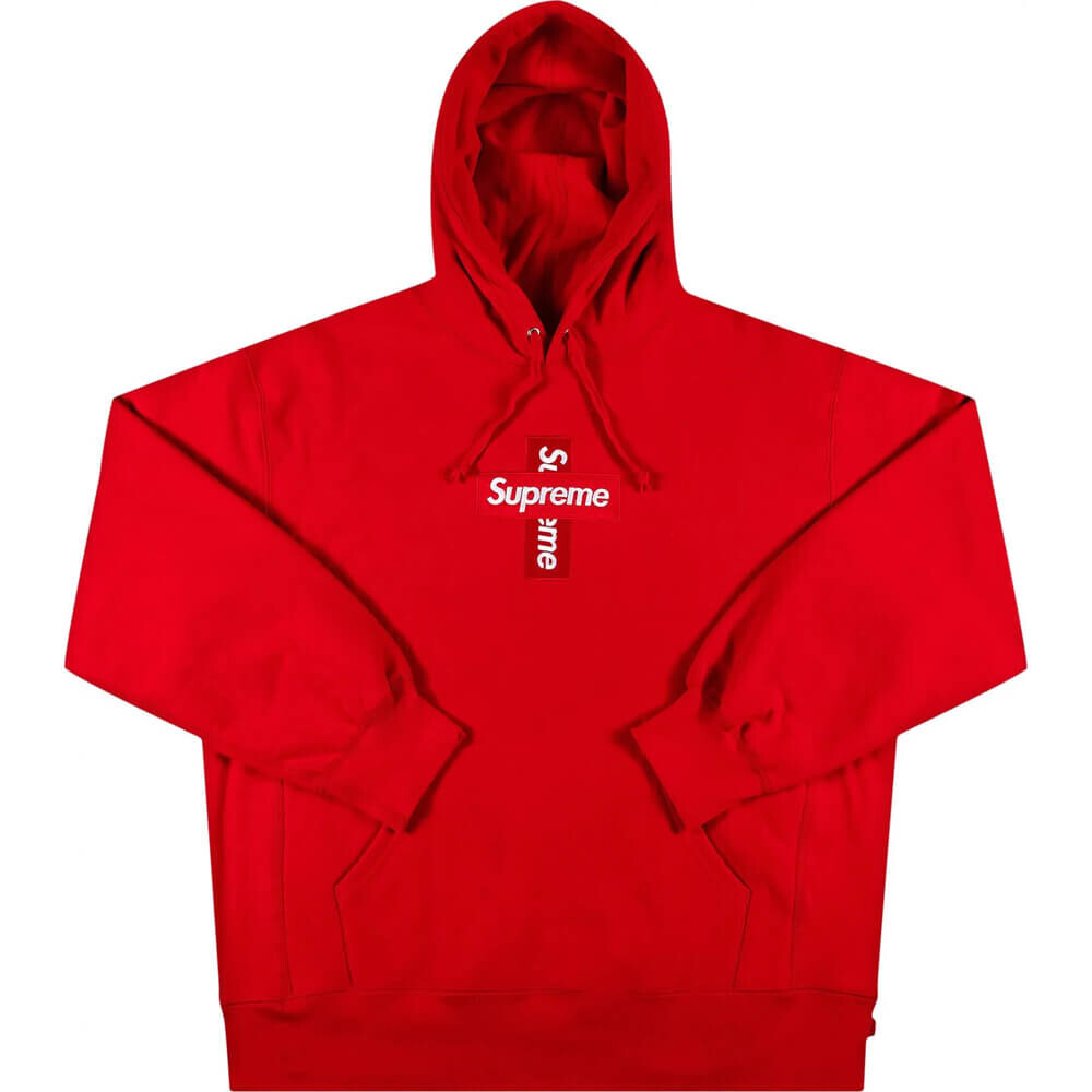 

Худи Supreme Cross Box Logo, красный