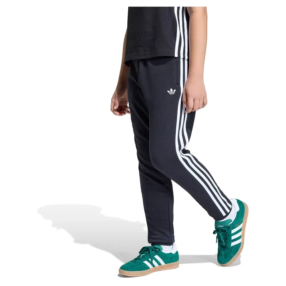 Детские спортивные штаны для девочек с принтом 3 Stripes Adidas Originals, Black