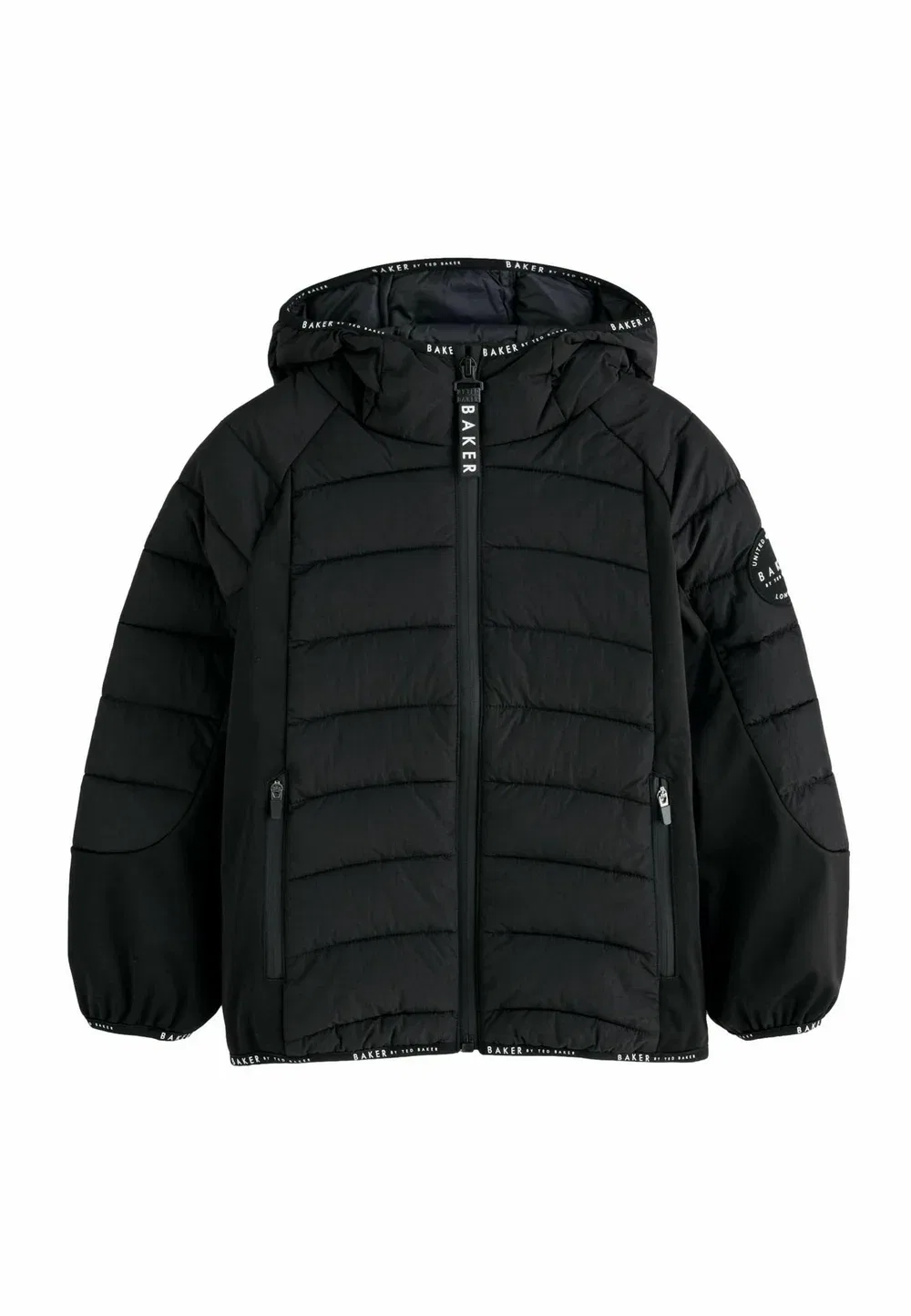 Водоотталкивающая неопреновая стеганая куртка - зимняя куртка Baker By Ted Baker, Black