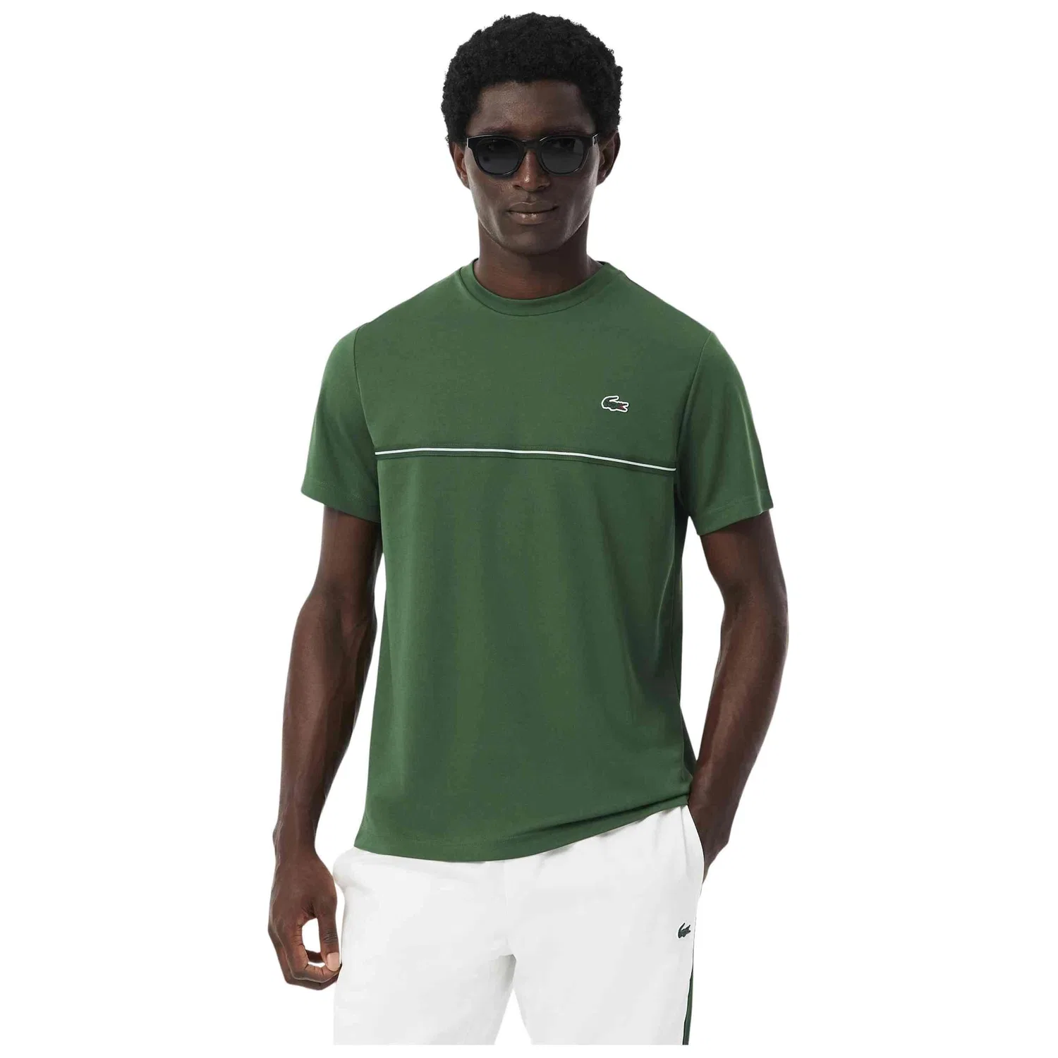 Мужская футболка с коротким рукавом Lacoste, Цвет Grun — фото 2