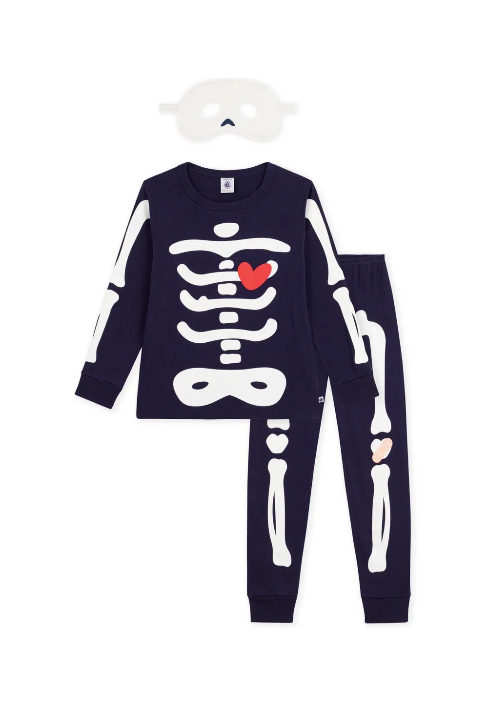 Детская хлопковая пижама с изображением скелета Petit Bateau, Soir — фото 4