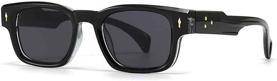 

Ретро-солнцезащитные очки квадратной формы для женщин, модные градиентные очки с защитой от УФ-излучения UV400 для мужчин, трендовые очки в стиле панк с заклепками SKFGNX, Black Gray