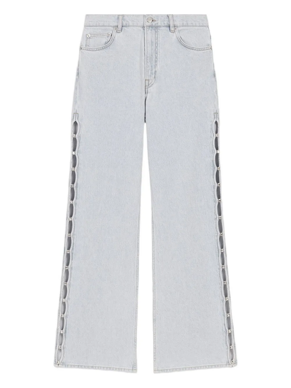 

Джинсы, украшенные стразами Maje, синий