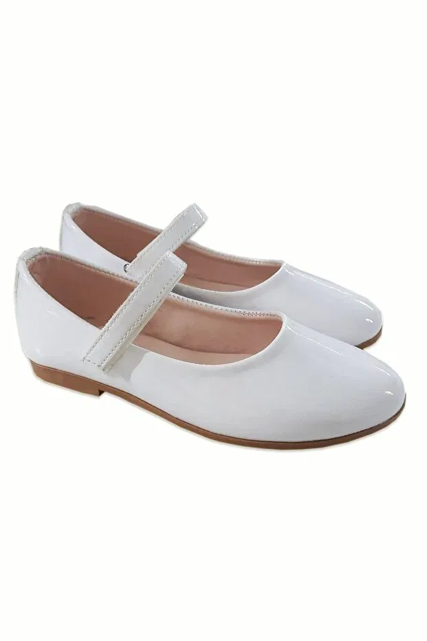 Детские балетки для девочек из искусственной кожи Welissa, White