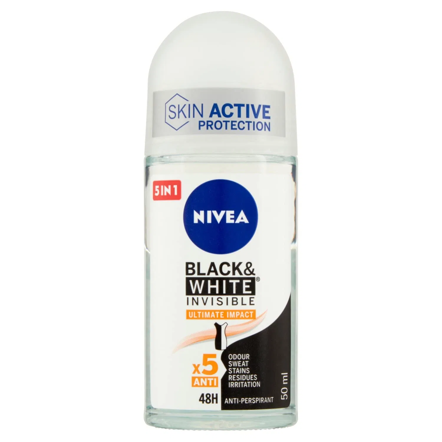 Дезодорант-антиперспирант NIVEA Black & White Invisible Ultimate Impact Roll-On, 50 мл