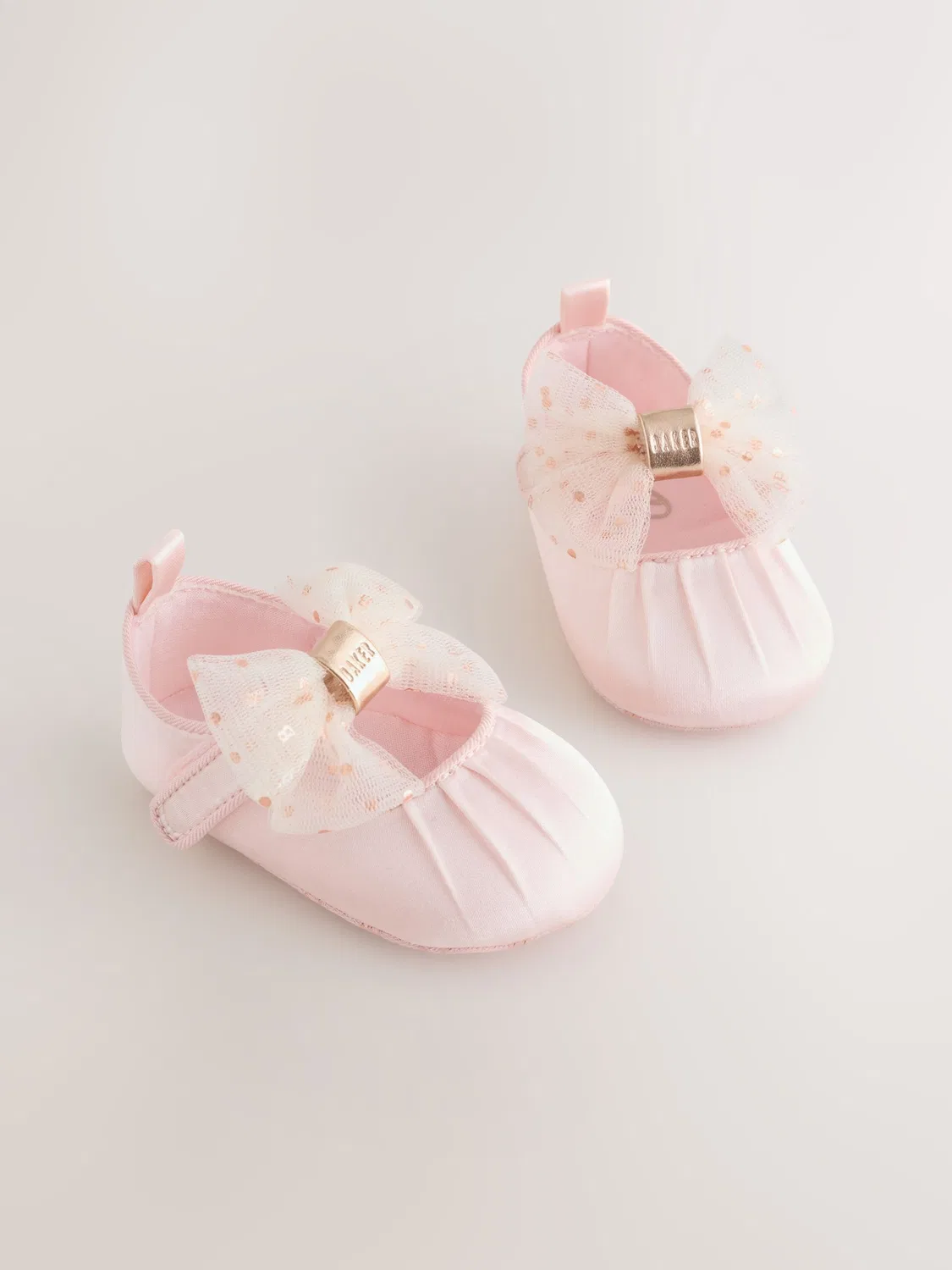 Туфли Мэри Джейн с бантом, Baby Padders Baker by Ted Baker, розовый