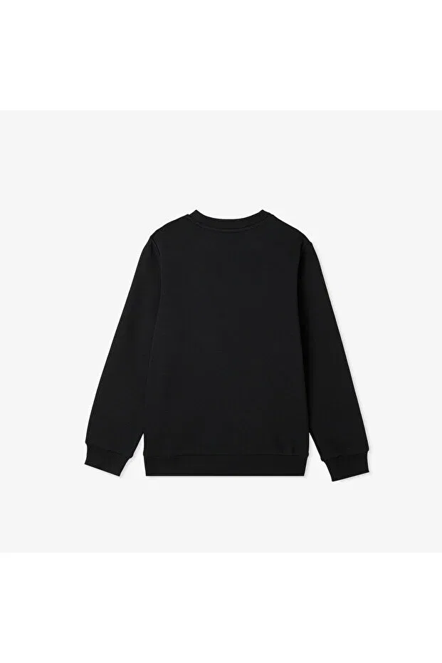 Детские свитшот для девочек с длинным рукавом Lacoste, Black — фото 2