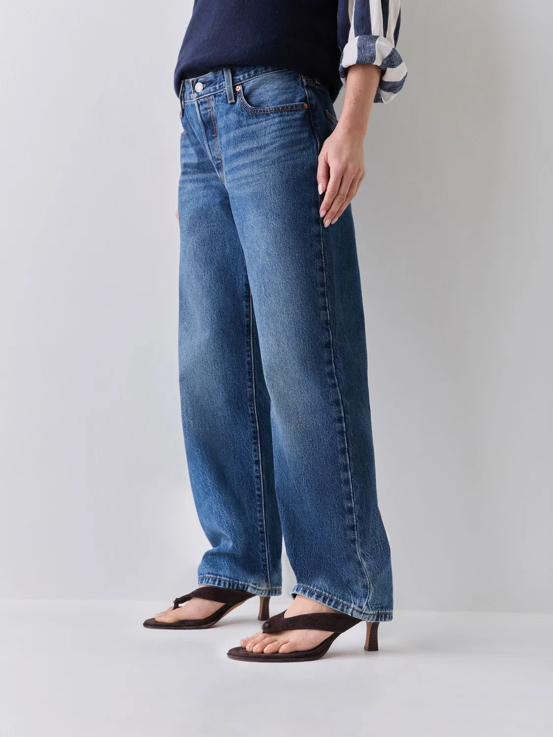 Синие прямые свободные джинсы Levi's Flash Full 501 в стиле 90-х — фото 3