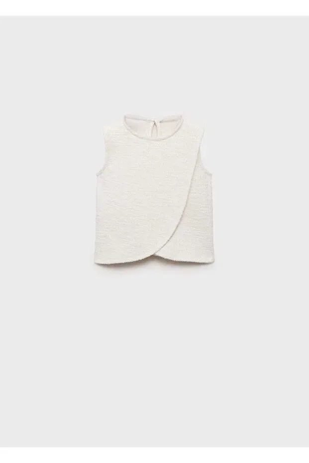 Детская футболка без рукавов Mango Baby, Off White