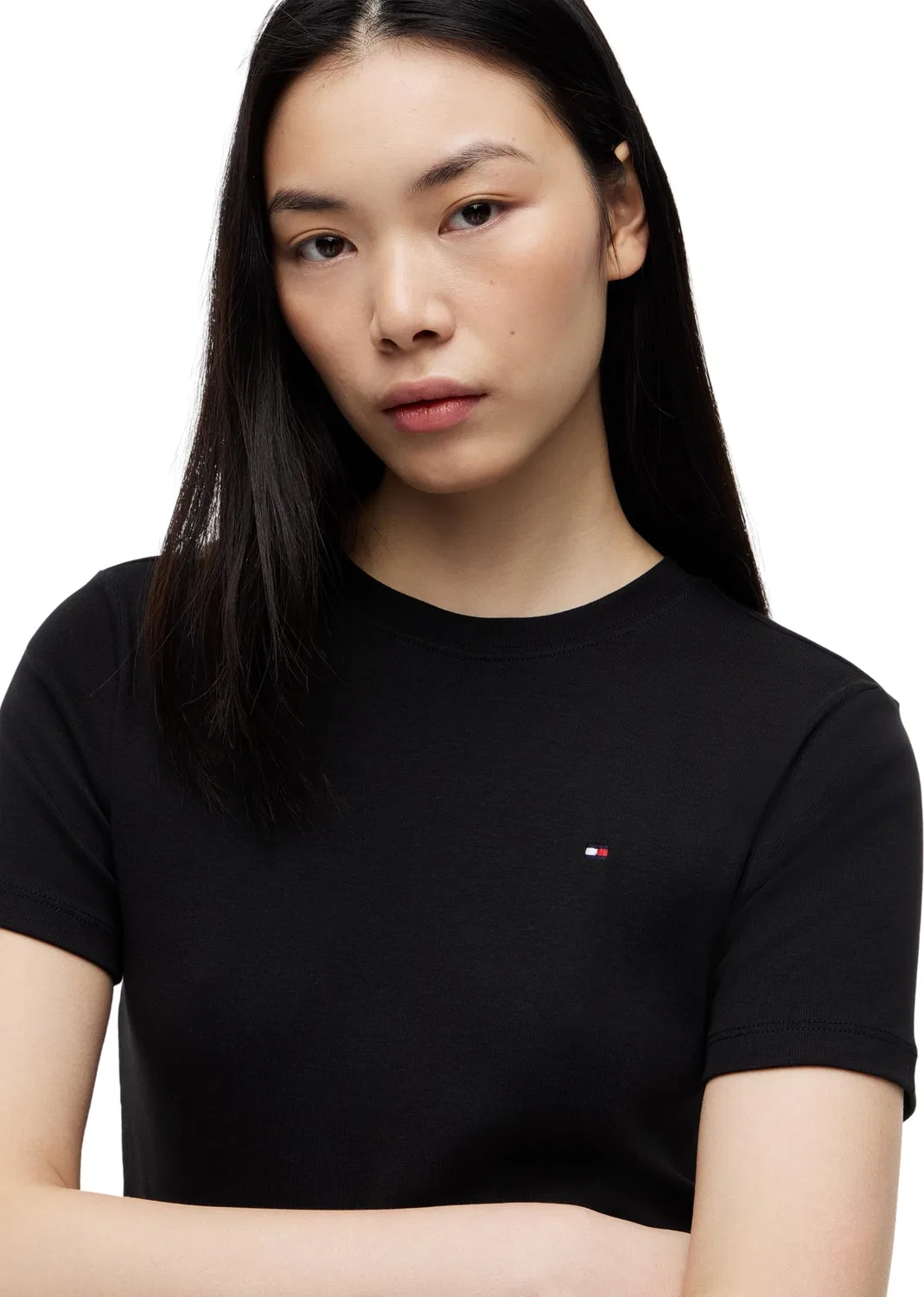 Женская футболка с коротким рукавом Slim Cody Tommy Hilfiger, Black (Black) — фото 4