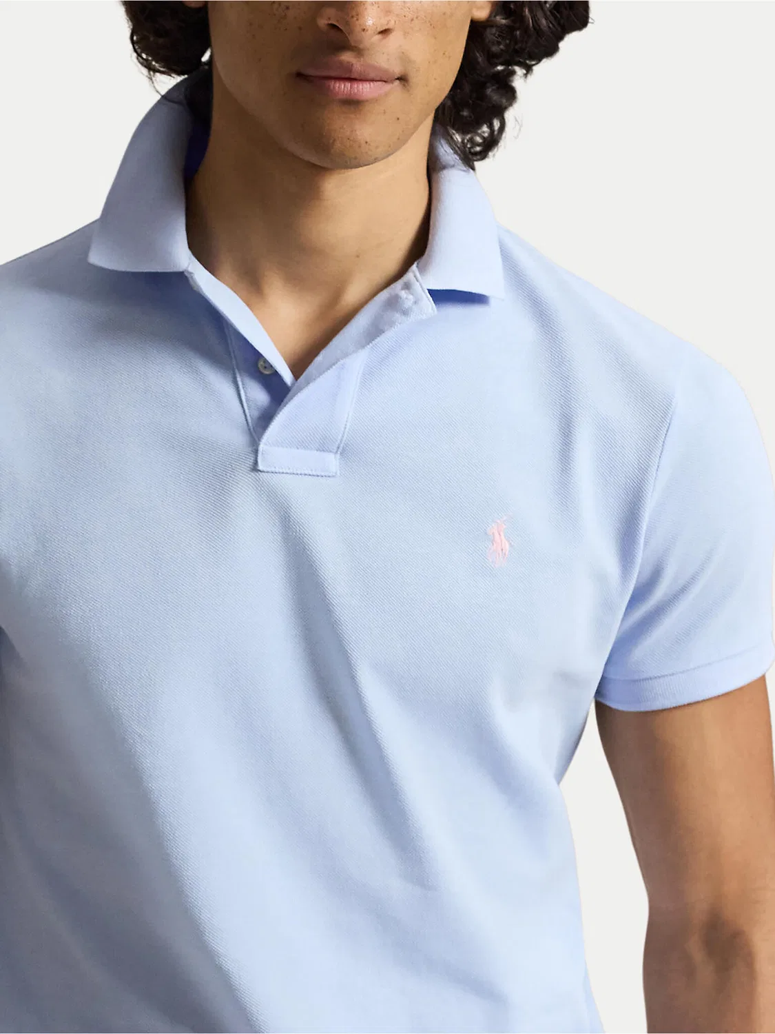 Мужское поло стандартного кроя Polo Ralph Lauren, голубой — фото 4