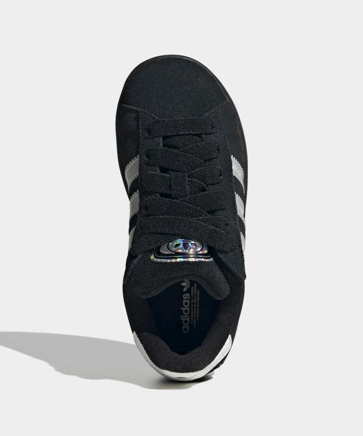 Детские кроссовки со светящейся подошвой Campus 00s LED Lights Comfort Closure Elastic Lace Adidas, Black — фото 2