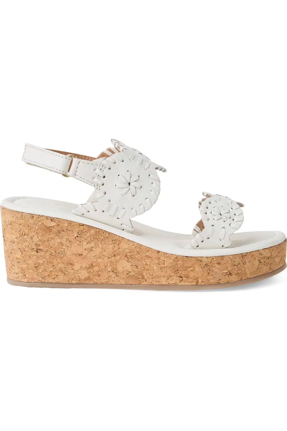 Детские сандалии на танкетке с ремешком Slingback Platform Wedge Jack Rogers, белый — фото 3