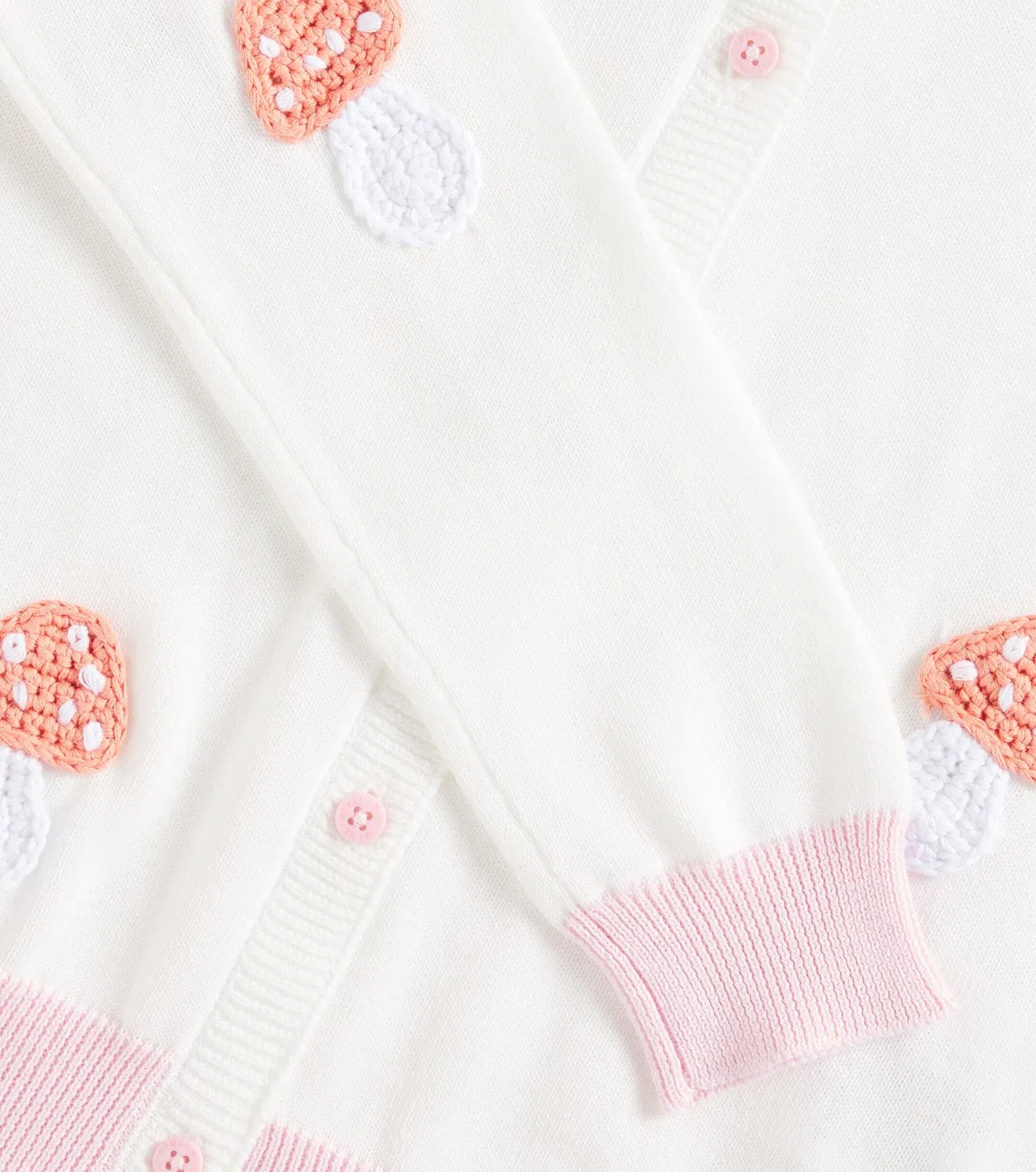Кардиган хлопковый с вышивкой и аппликацией Stella Mccartney Kids, белый — фото 2