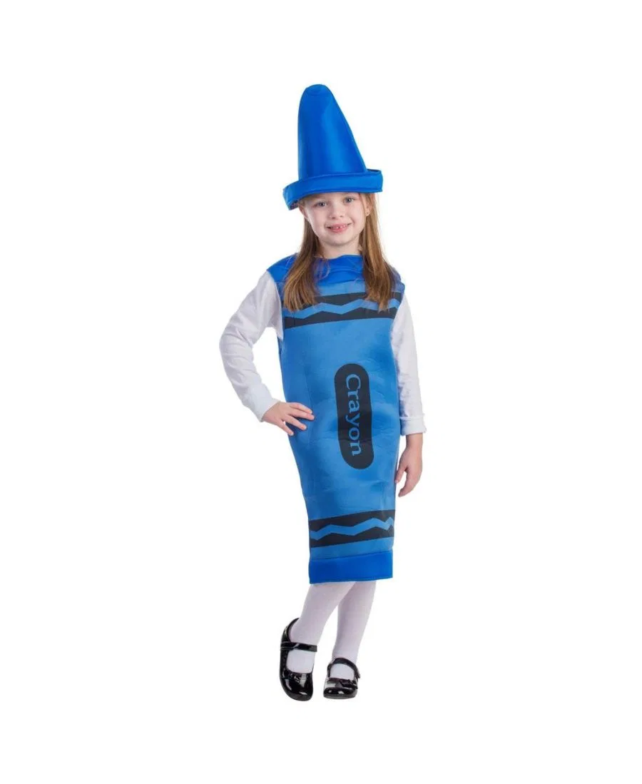 Костюм карандаша с туникой и шляпой, модель Crayon Tunic & Hat Costume Set Dress Up America, Blue
