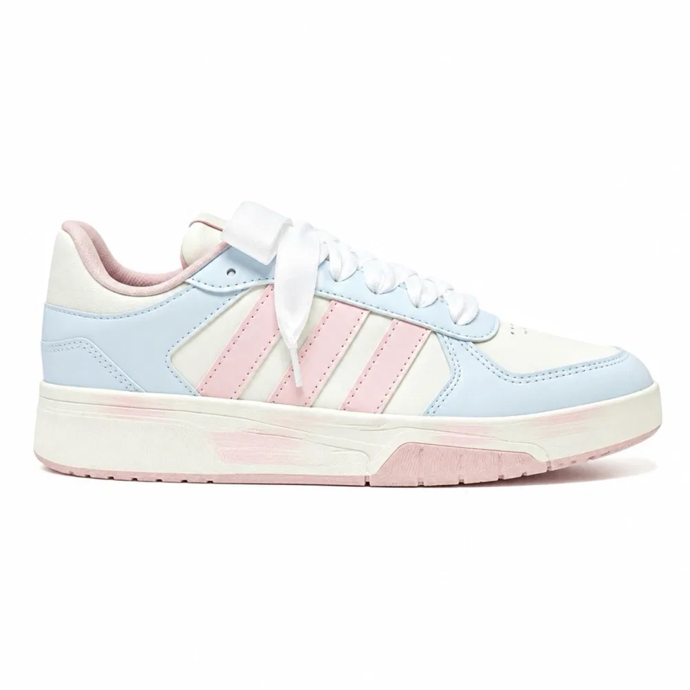 Детские скейтборд-кроссовки с низким верхом COURTBEAT, Adidas, Blue White — фото 4
