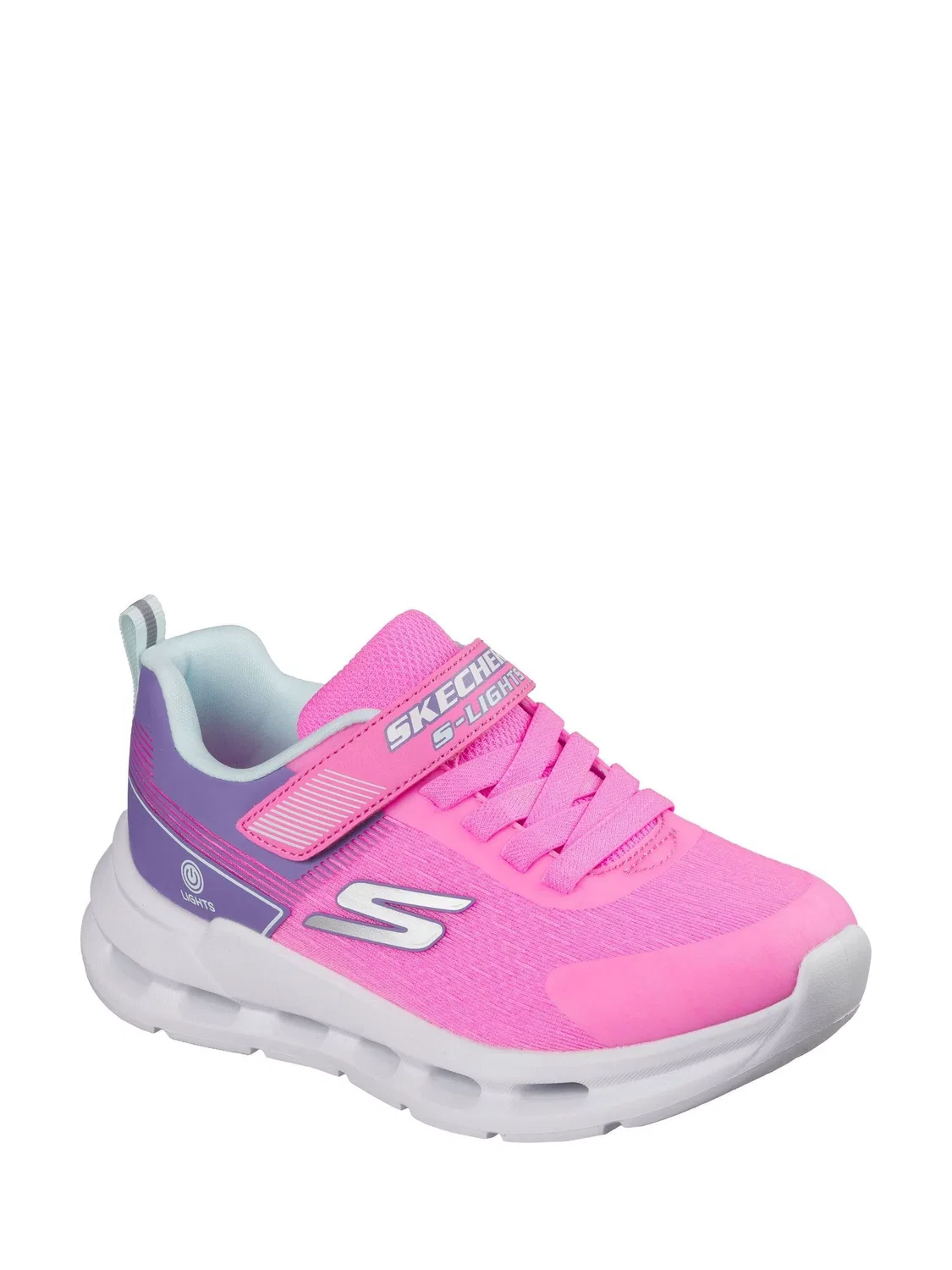 Кроссовки со светодиодами Skechers Glide-Step Lights, розовый — фото 3