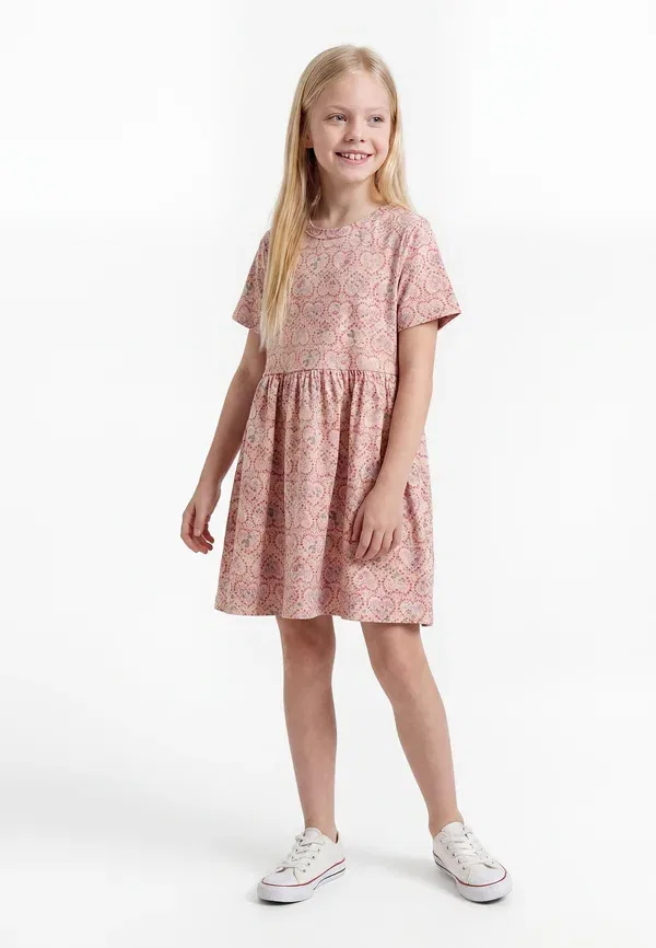 Платье флоральное Jersey dress Wheat, Magenta Heart Flowers, пурпурный