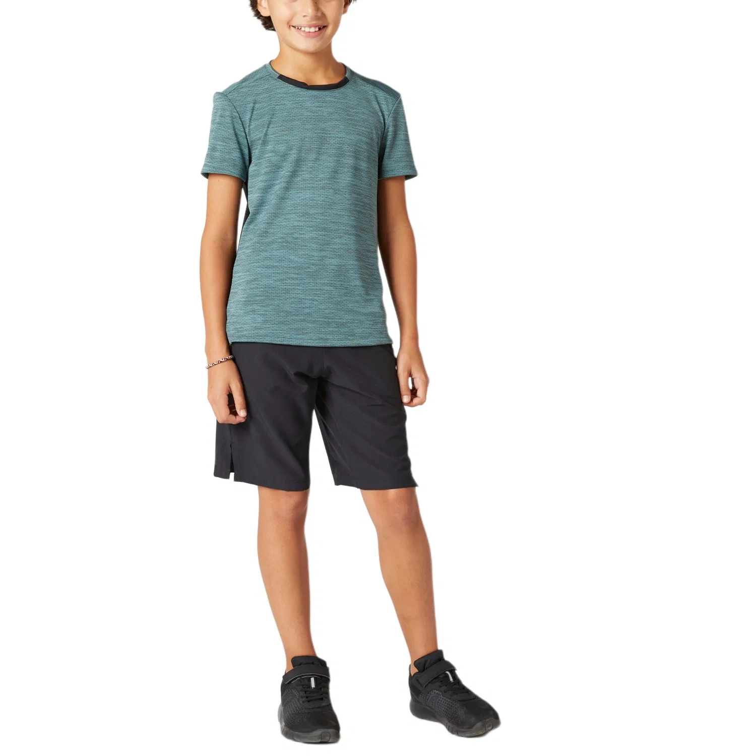 Детские шорты для мальчиков с эластичным поясом DECATHLON, Black/Black