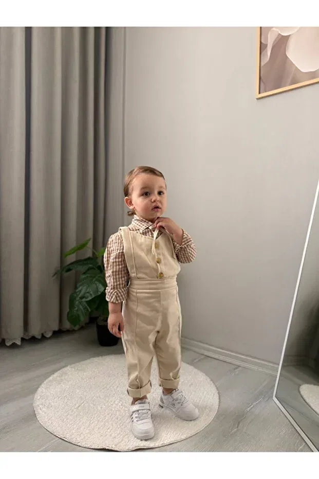 Детский комбинезон для мальчиков с длинным рукавом Favorimkids, Nude Color