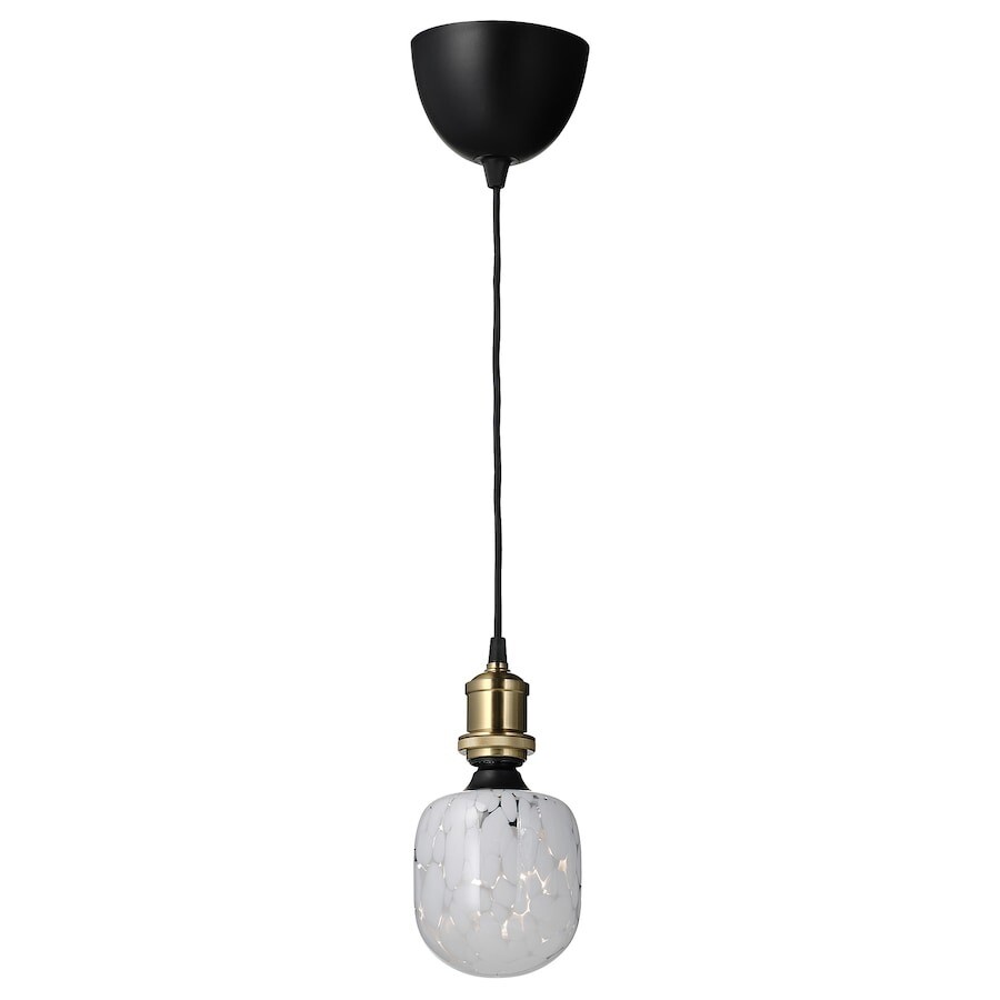 

Потолочный светильник+лампа Ikea Jаllby/Molnart Brass Plated, белый