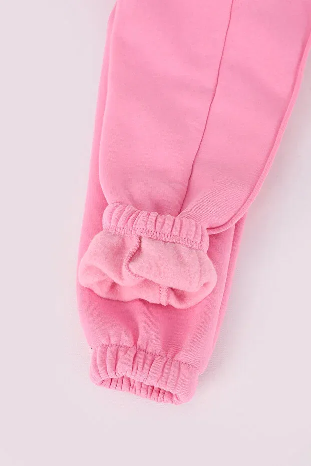 Детские спортивные штаны для девочек с начесом Lovexi, Pink — фото 4