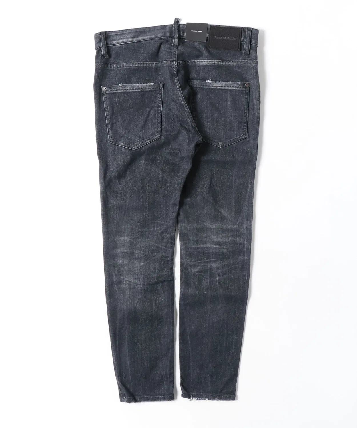 Мужские джинсы скинни с принтом Skater Jean Black Clean Wash DSQUARED2, Черный — фото 2