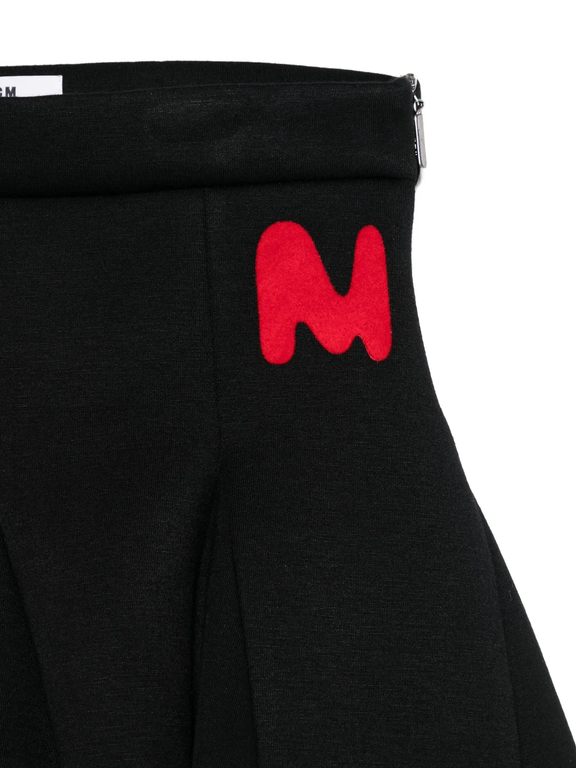 Юбка с плессировкой и логотипом MSGM, черный — фото 2
