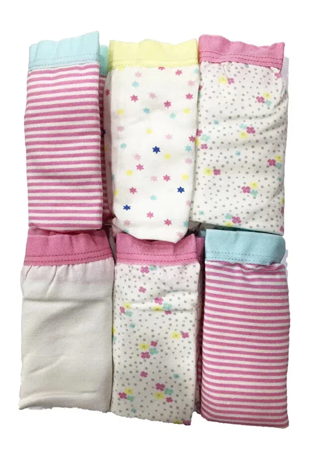 Детские трусы для девочек с принтом 6-предметный набор shorts Generic Brands, Mixed Color — фото 2