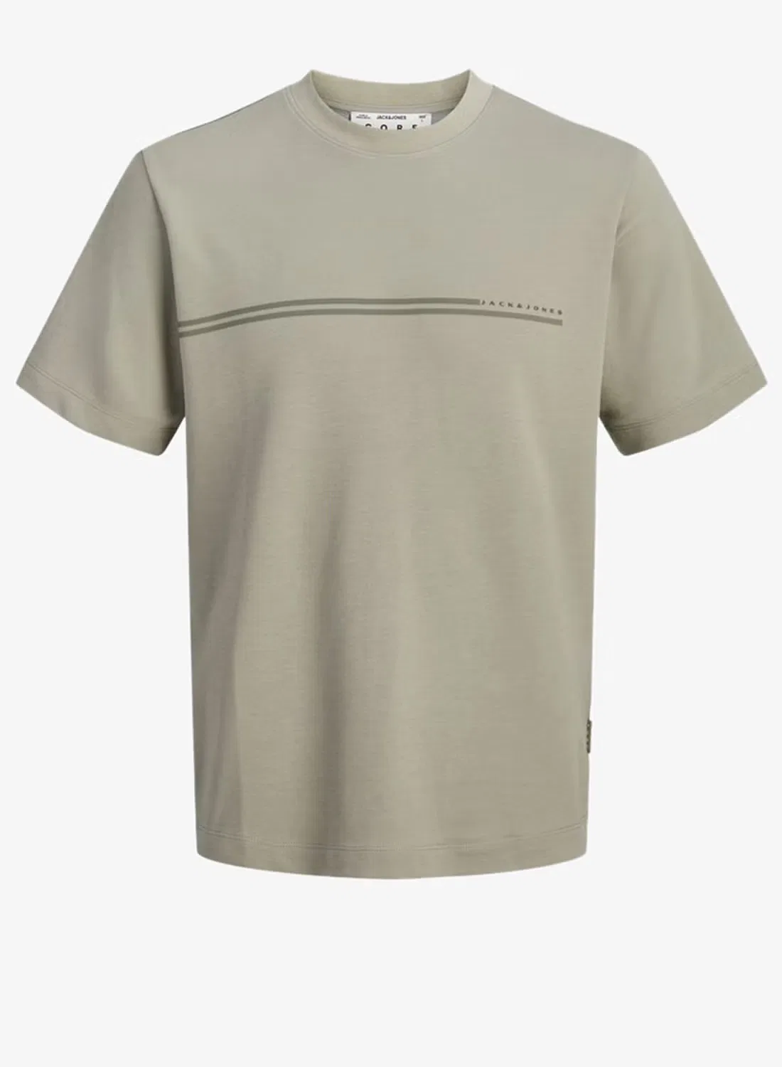 Jack & Jones Junior Футболка с принтом на груди, хаки
