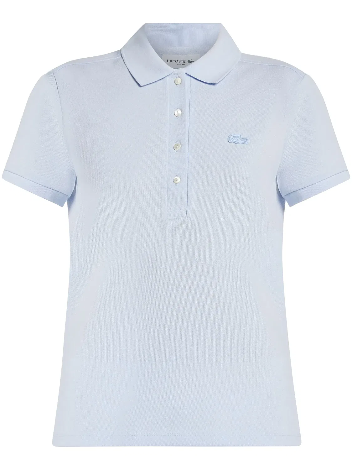Поло с логотипом на аппликации Lacoste, нежно-голубой