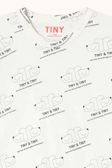 Футболка хлопковая Tiny Knitted Tee Tinycottons, белый — фото 4