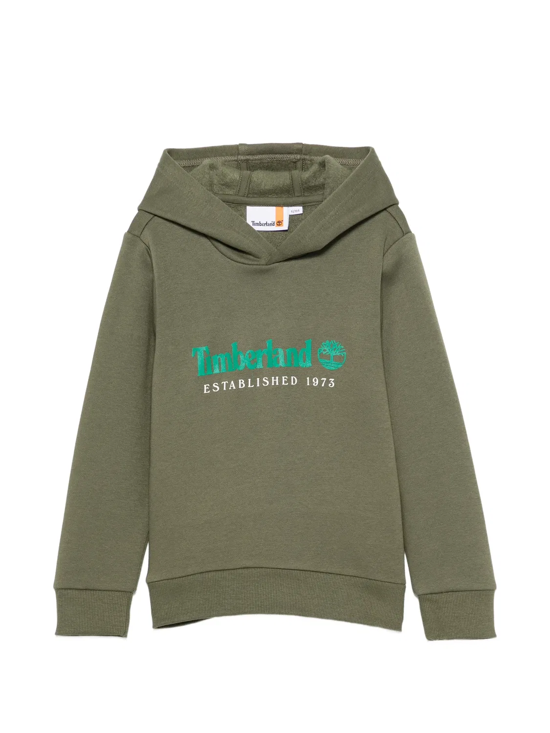 Худи с логотипом Timberland Kids, зеленый