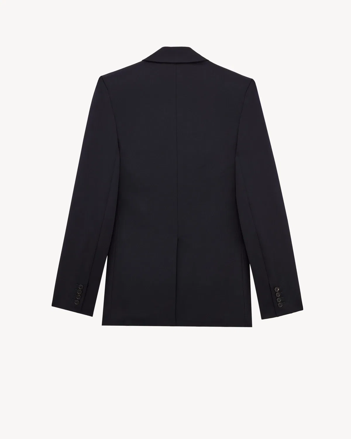 Однобортный пиджак из шерстяного габардина SAINT LAURENT, синий — фото 3