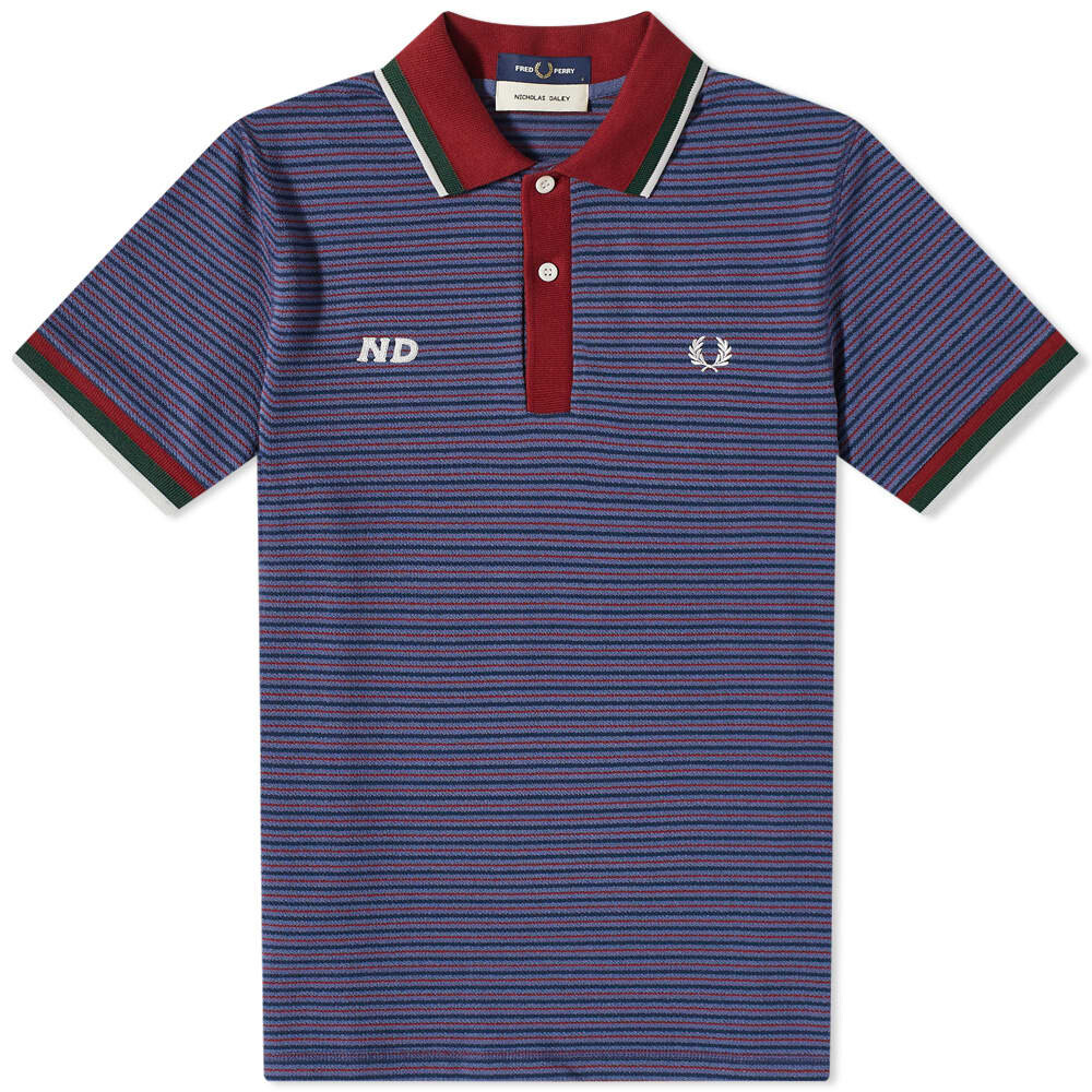 

Футболка Fred Perry x Nicholas Daley Striped Polo Shirt, Серый, Футболка Fred Perry x Nicholas Daley Striped Polo Shirt
