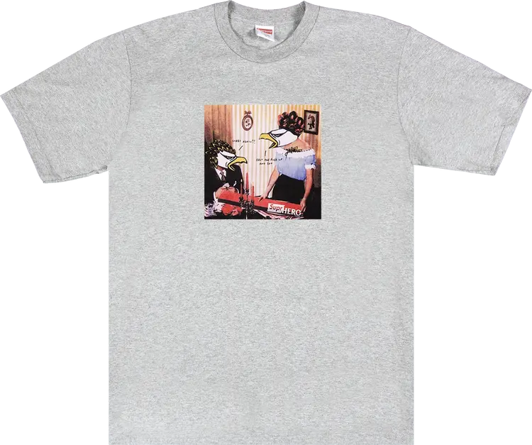 

Футболка Supreme x ANTIHERO Curbs Tee 'Heather Grey', серый
