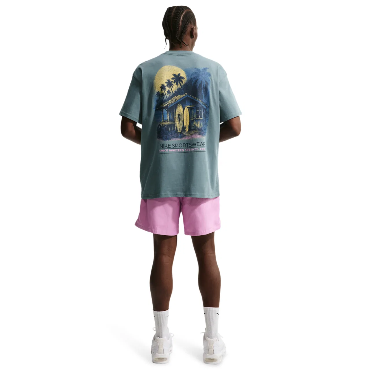 Мужская футболка свободного кроя NSW SS Max 90 Tee Nike, Mineral Slate — фото 4