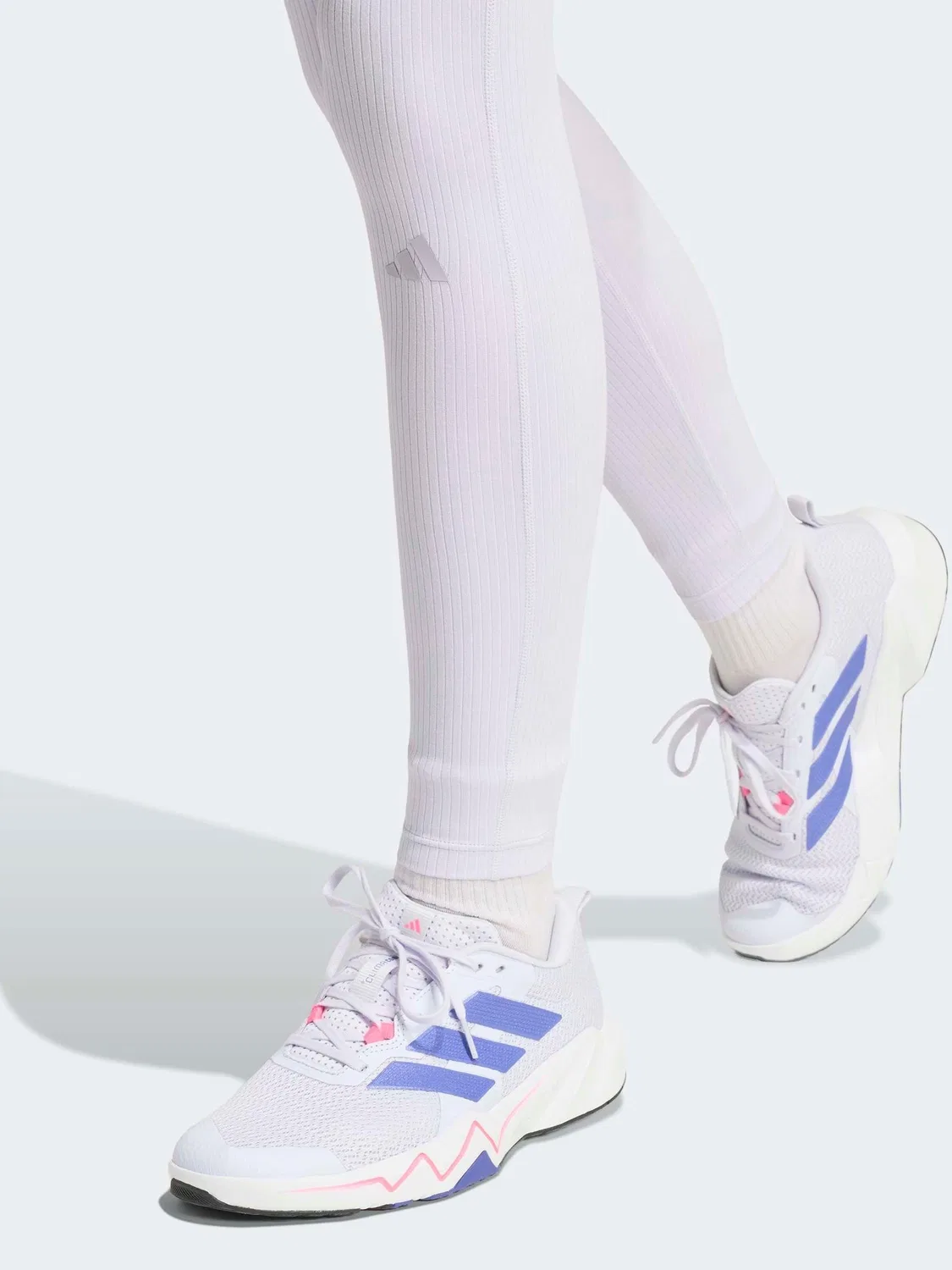 Леггинсы All Me Rib adidas, белый — фото 4