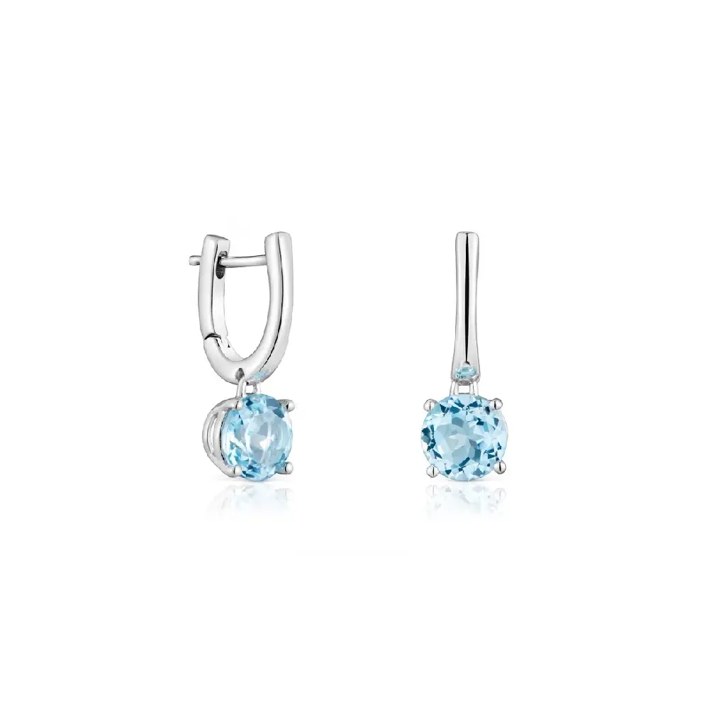 

Серьги Tous Basics Colors, серебро/топаз