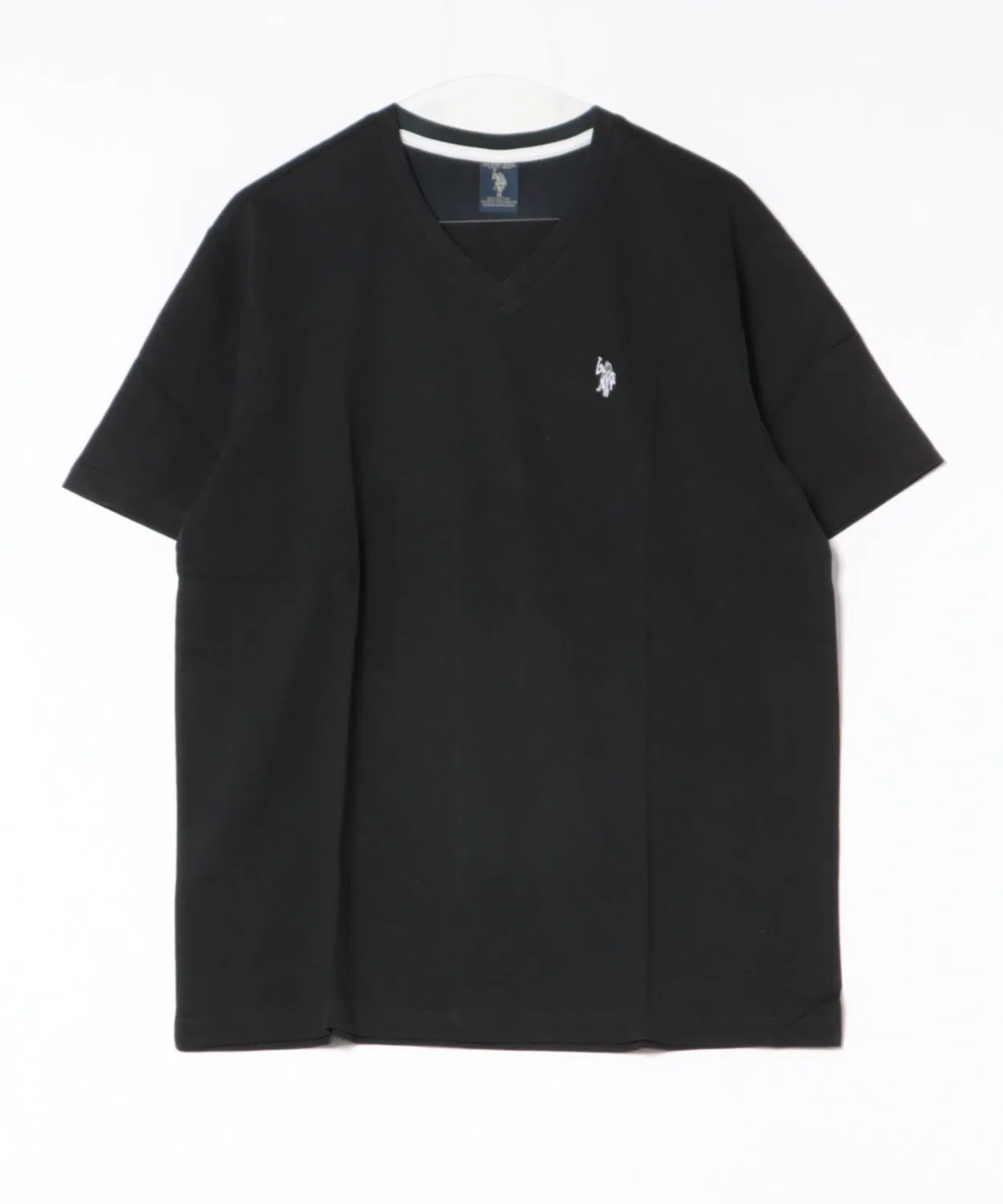 Футболка с V-образным вырезом из хлопка U.S. POLO ASSN., Black
