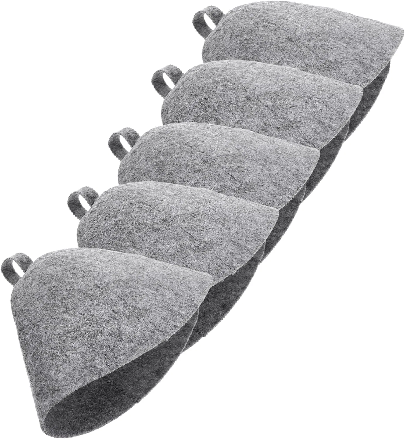 Шапочка для сауны из шерсти, набор 5 шт, FUNOMOCYA, Grey