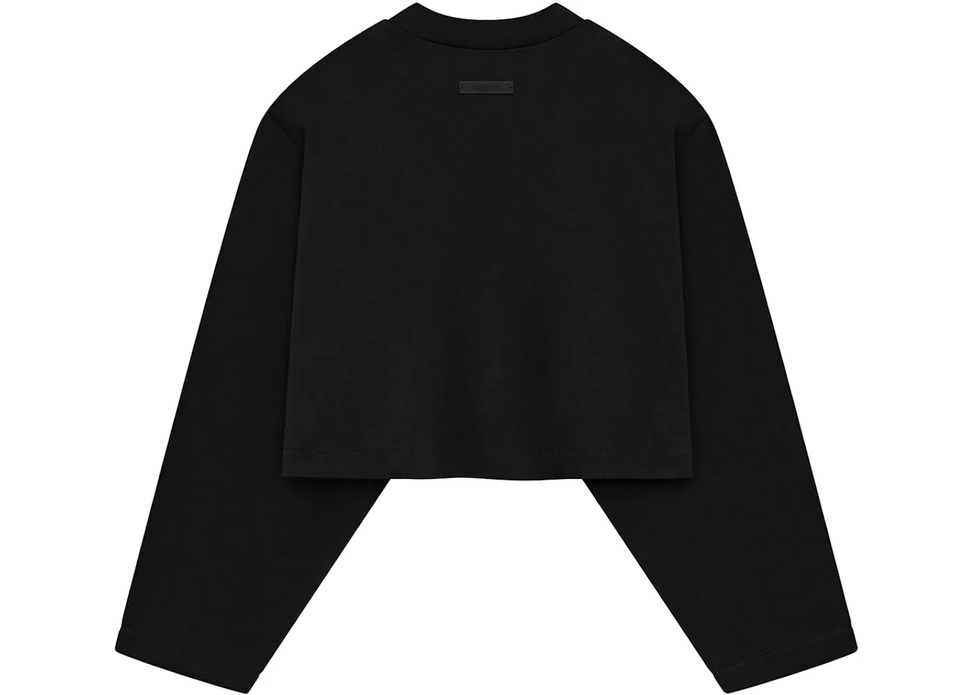 Женская футболка с длинным рукавом Essentials Tri-Blend Cropped Longsleeve Shirt Fear of God, Black — фото 2