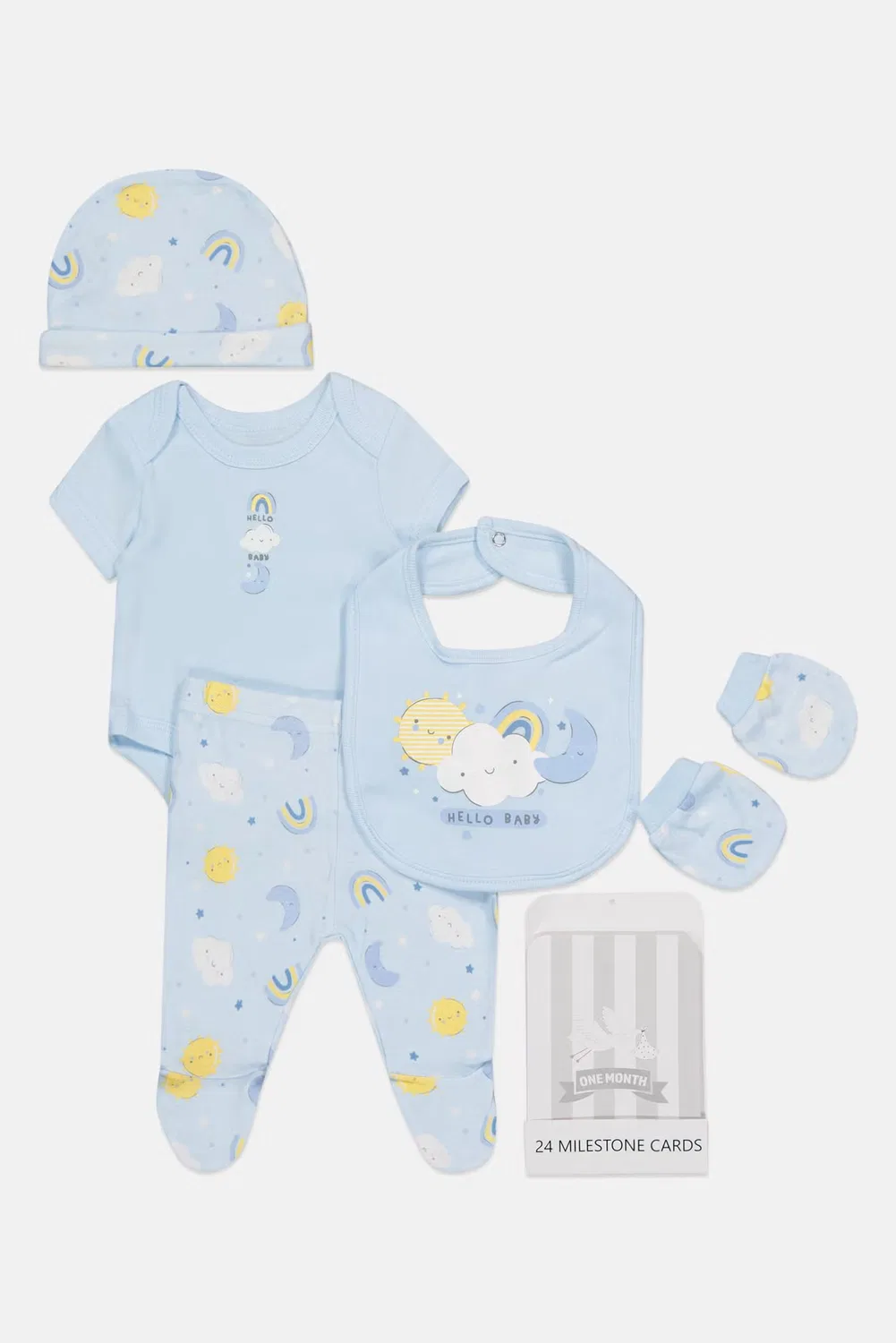 Боди-комбинезон с принтом, комплект из 6 предметов, Rock-A-Bye Baby Boutique, разноцветный — фото 2
