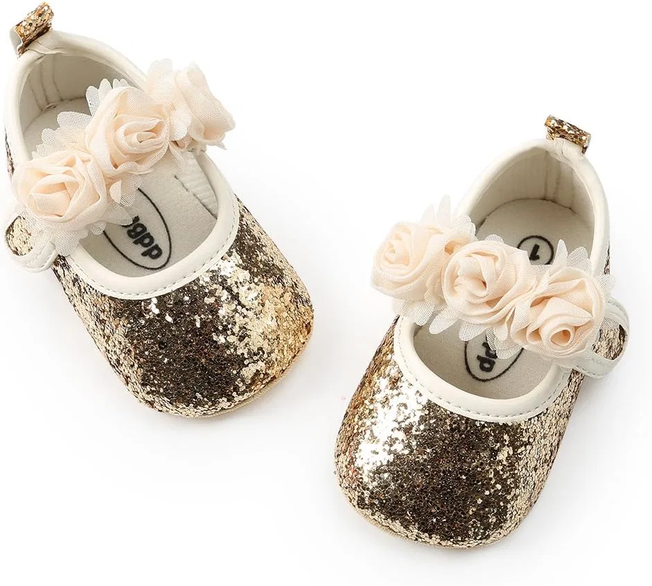 Детские туфли Мэри Джейн для девочек HsdsBebe, Gold — фото 4