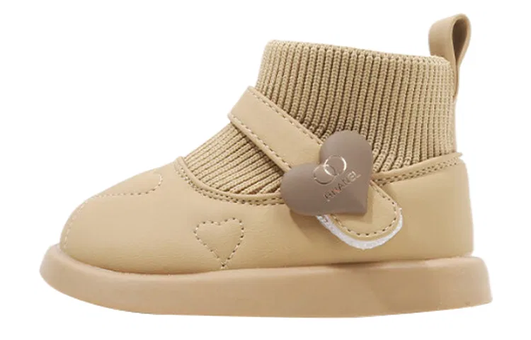 Детские зимние ботинки с флисовой подкладкой для малышей Mid top MAIBUXIONG, Khaki