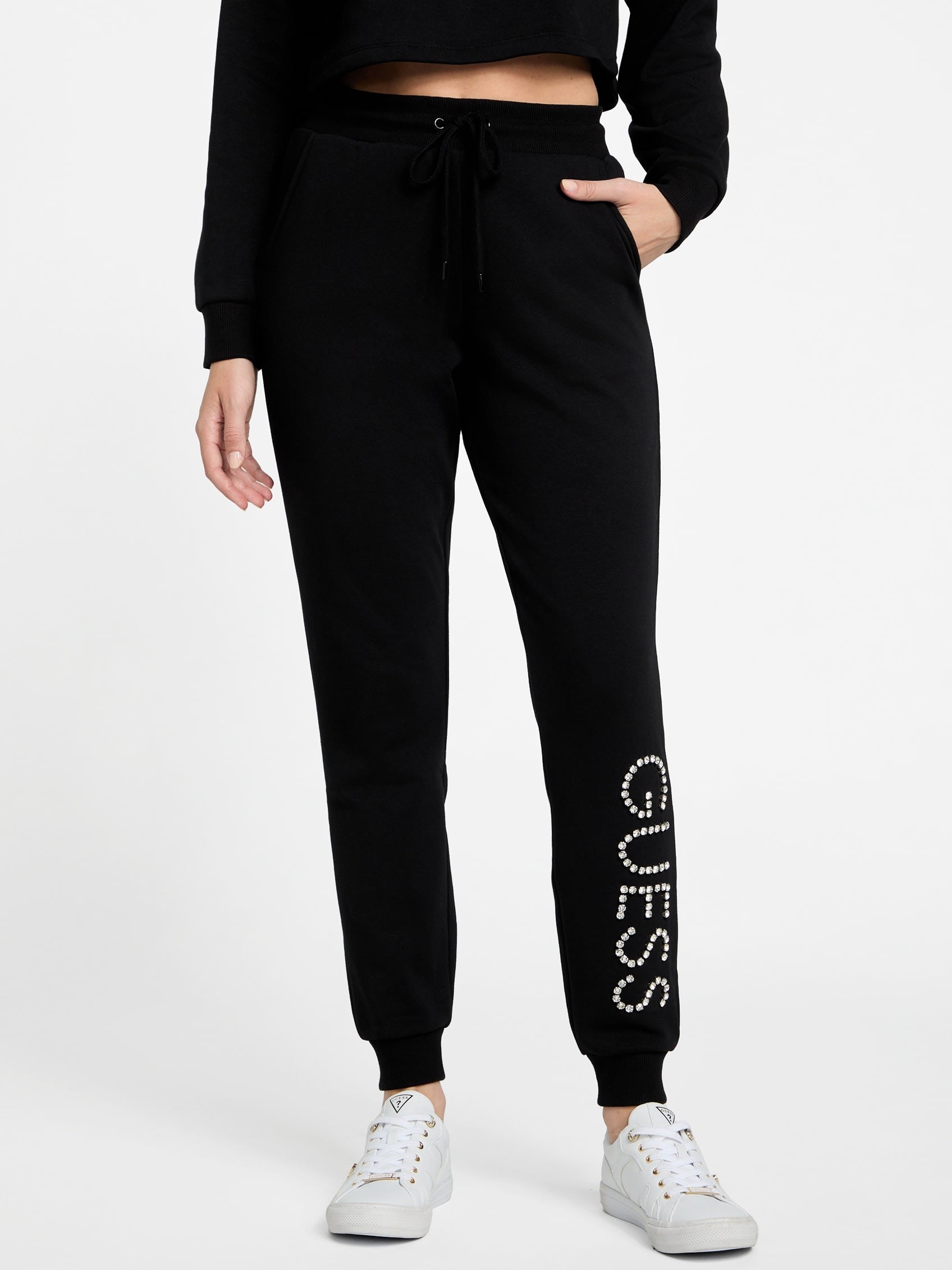 

Джоггеры Camilla со стразами Guess Factory, черный