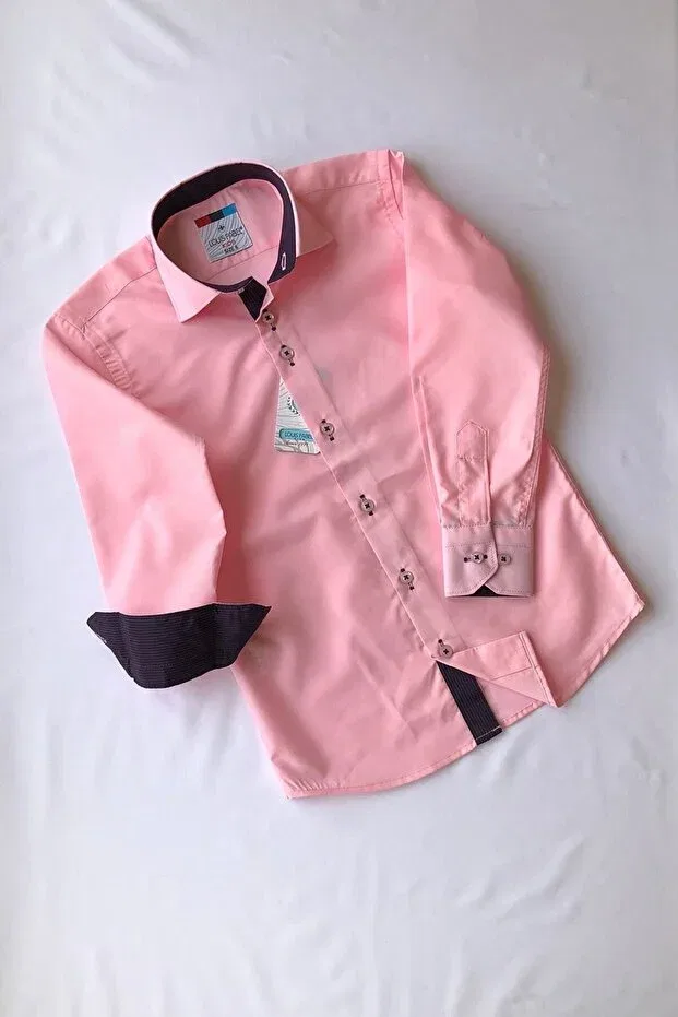 Детская рубашка для мальчиков с длинным рукавом Louis Kids, Pink — фото 3
